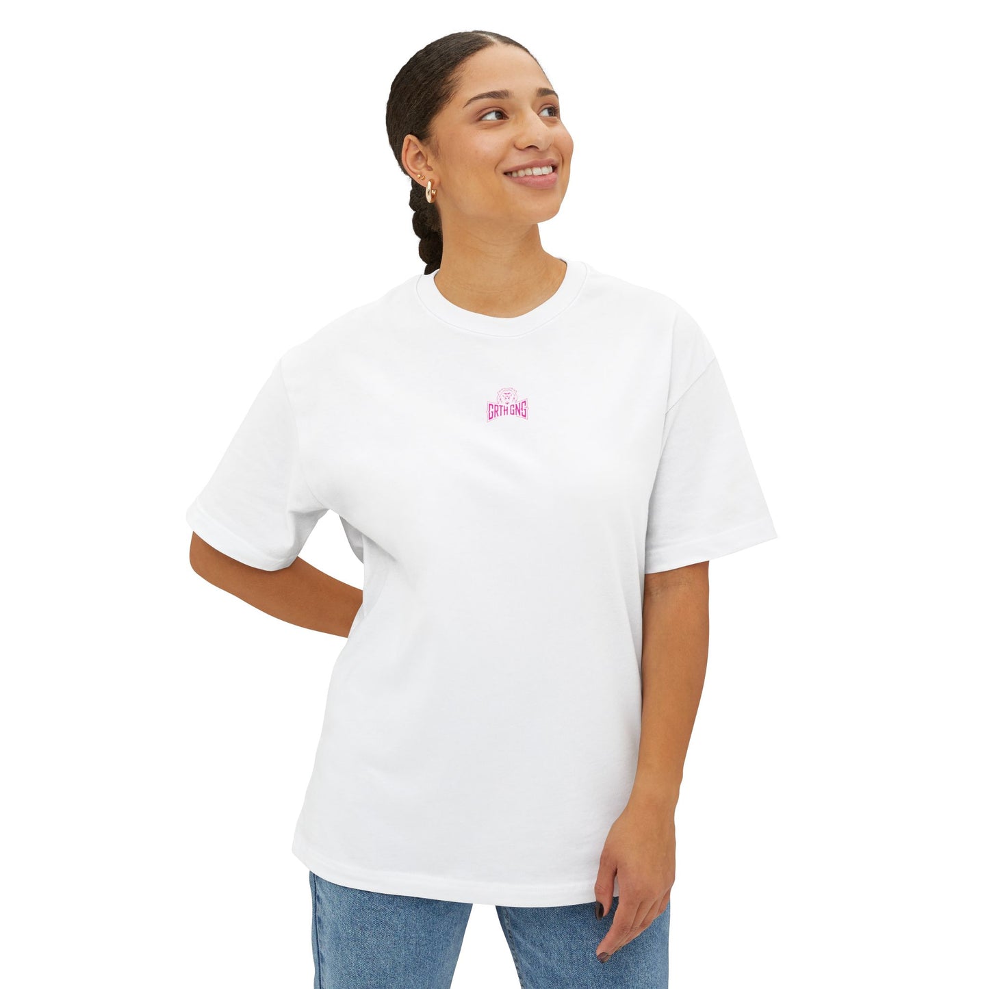 GG logo Simple Oversized Tee-pink