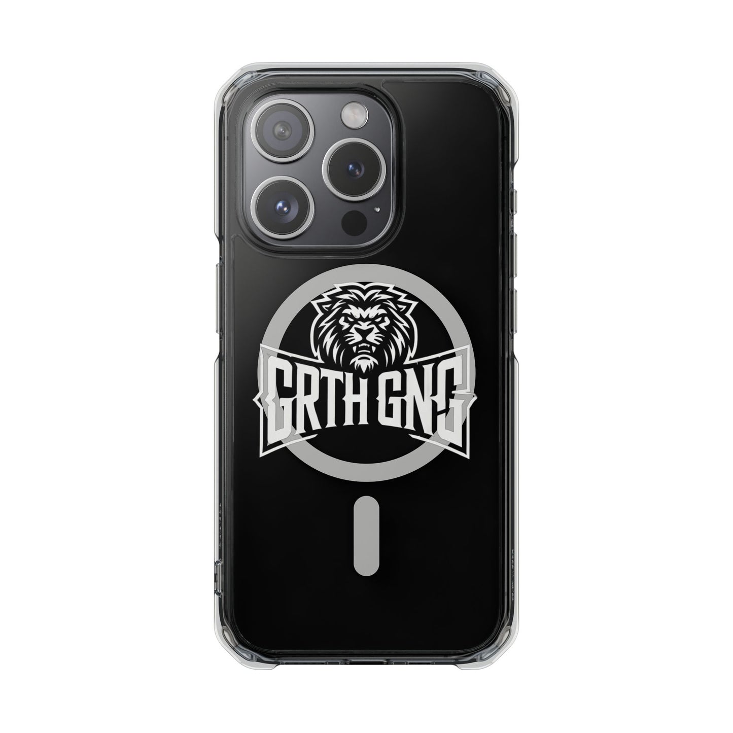 GRTHGANG Clear Impact Case-white logo